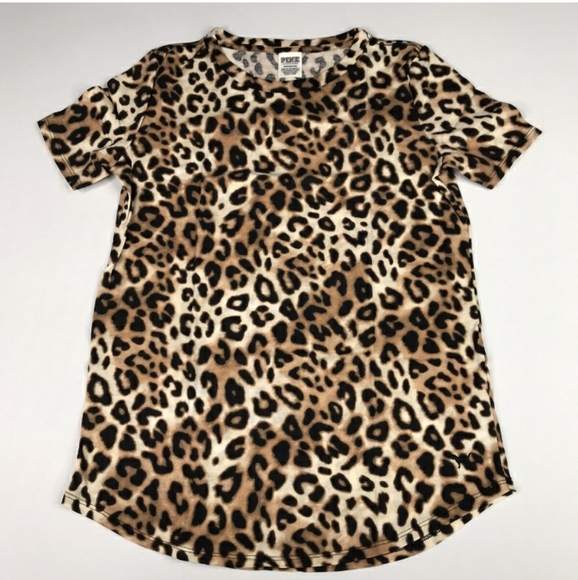 PINK VS LEOPARD PRINT T Shirt NWOT SIZE SMALL - Picture 4 of 4